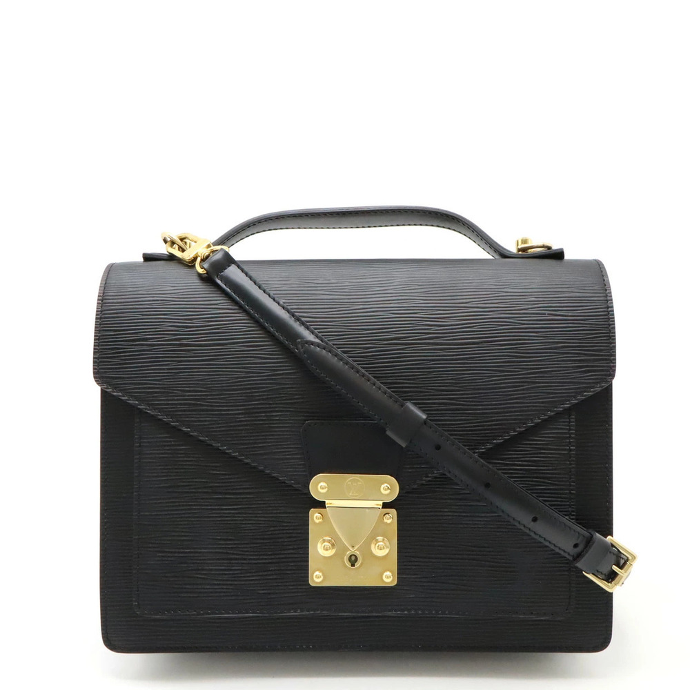 LOUIS VUITTON Epi Monceau Shoulder Bag Handbag Shoulder Noir Black